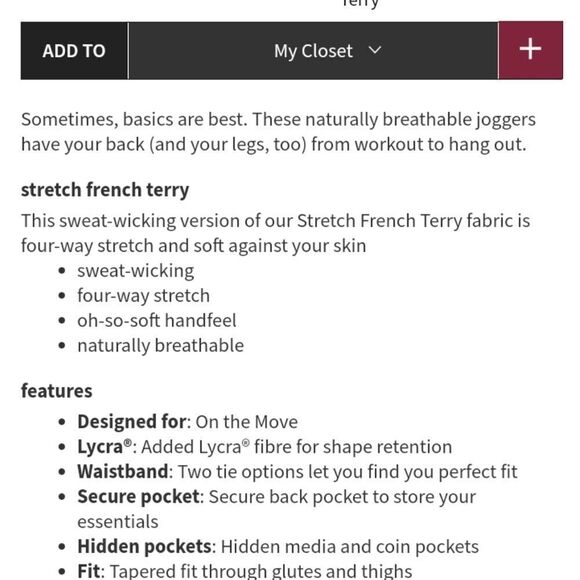 Lululemon City Sweat Jogger French Terry Heathered Sedona Sunset Peach XS - Picture 16 of 16